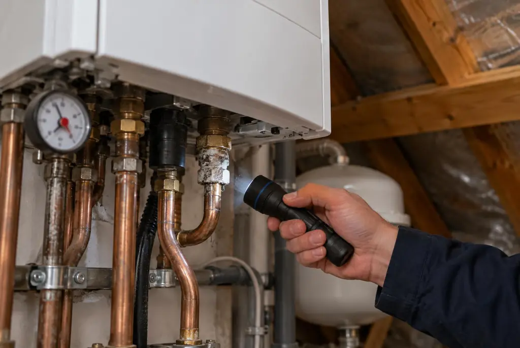 Lekdetectie Gorinchem – cv-ketel en leidingen op zolder