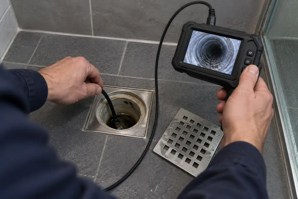 Lekdetectie Gorinchem – endoscoop-inspectie in een douchegoot