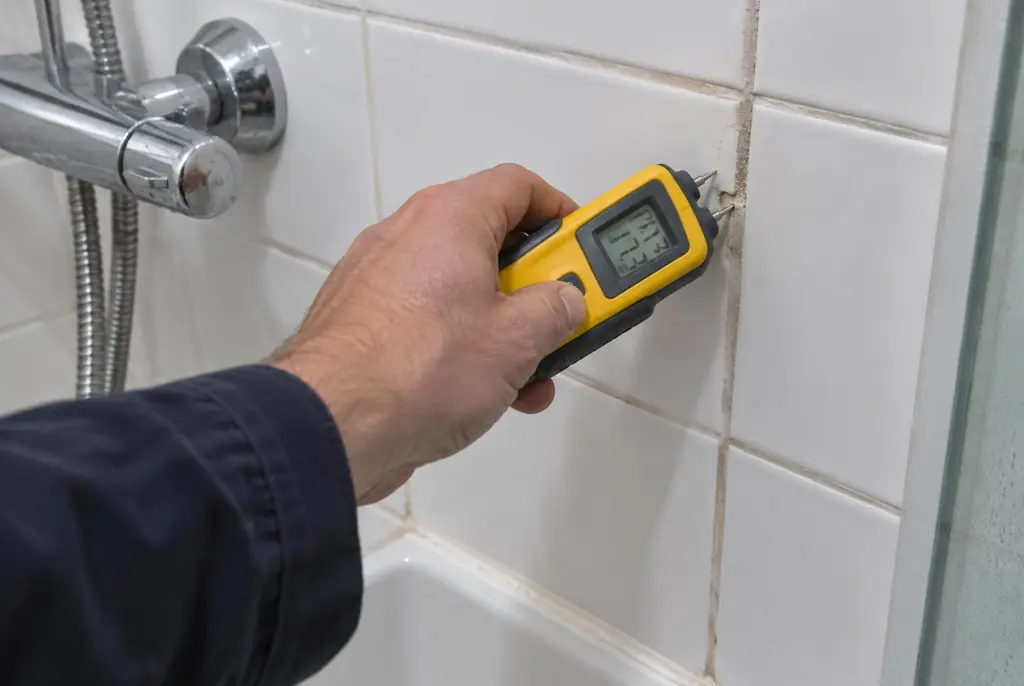 Lekdetectie Gorinchem – vochtmeter op badkamertegels bij de douche